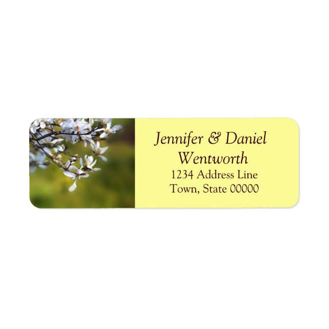 Blume Address Labels White Dogwood (Vorne)