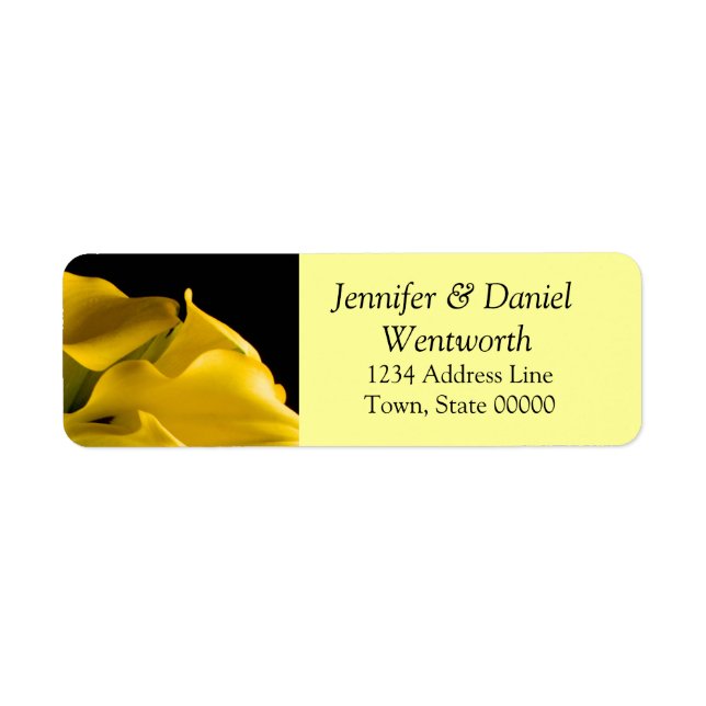 Blume Address Labels Yellow Calla Lilies (Vorne)