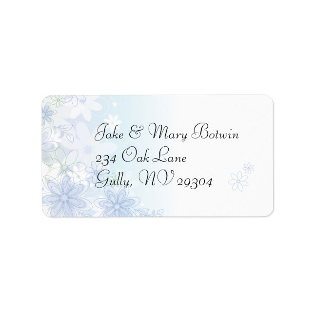 Blume Adressaufkleber (Vorne)