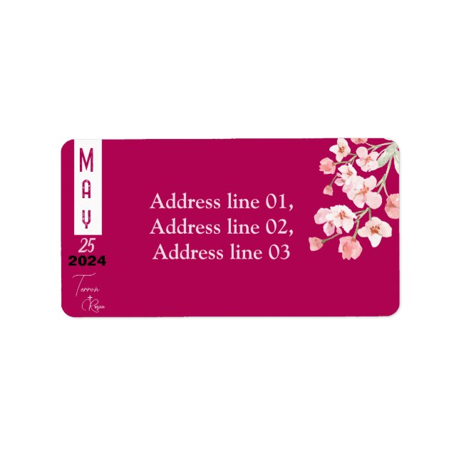 Blume Adressaufkleber (Vorne)