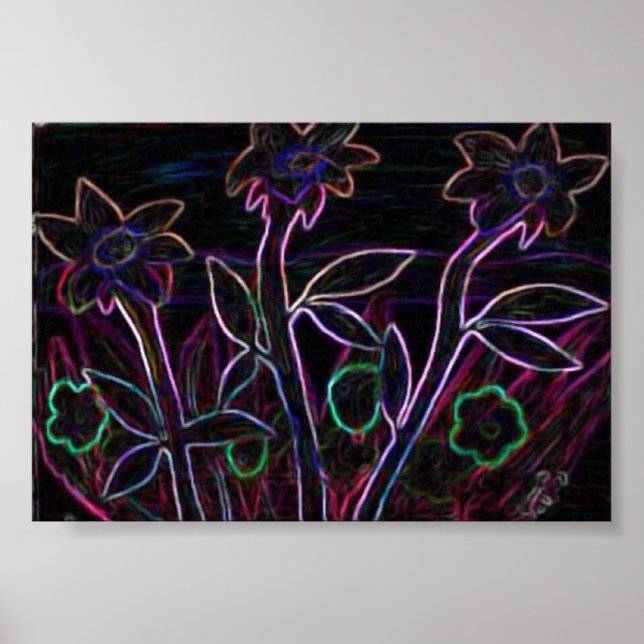Blume Aglow Poster (Vorne)
