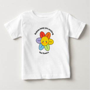 Blume-ähnliches Lächeln Baby T-shirt