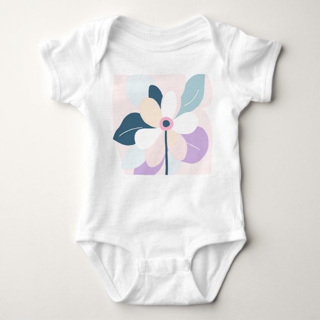 Blume AI Art Baby Strampler (Vorderseite)