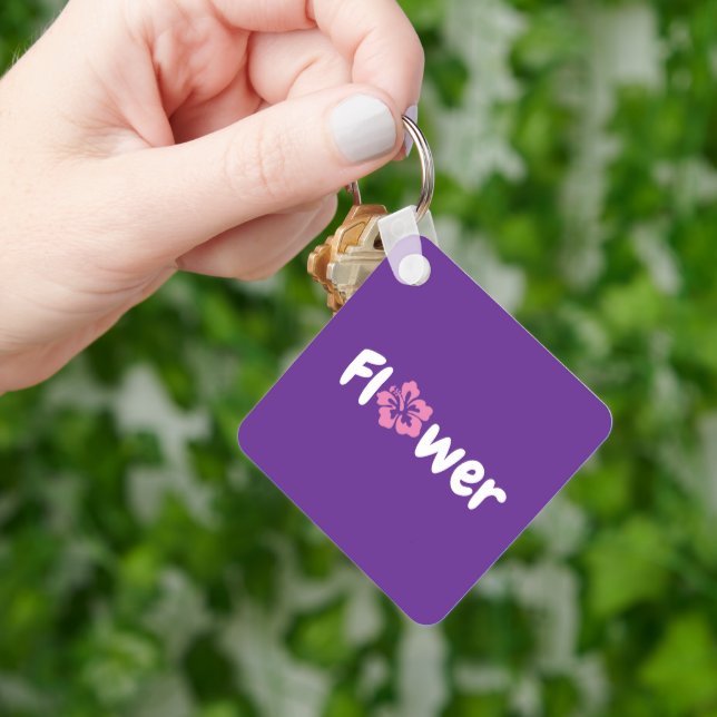 Blume Akryllischer Schlüsselanhänger (Hand)