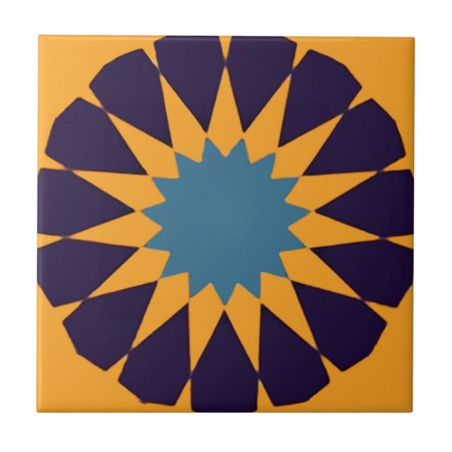 Blume Alhambra Fliese (Vorderseite)