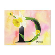 Blume Alphabet mit Aquarellfarben Hintergrund