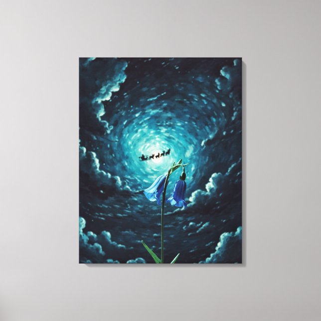 Blume am Abend Leinwanddruck (Vorderseite)