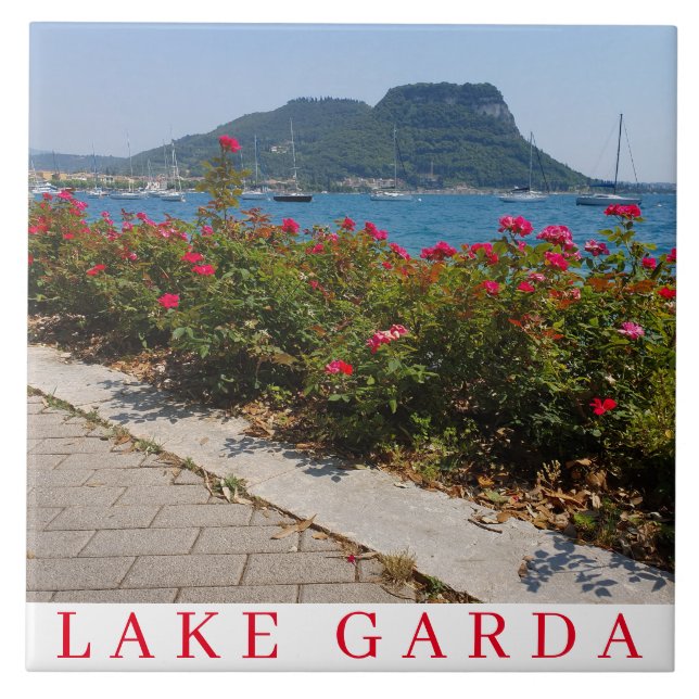 Blume am Gardasee Keramik Fliesen (Vorderseite)