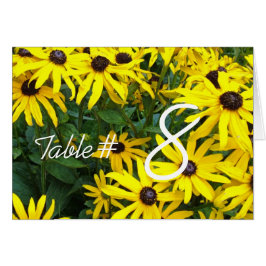 Blume am gelben Sommer Abendessen Tischnummer