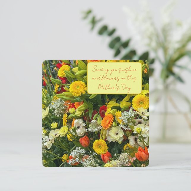 Blume am Muttertag Ankündigung (Stehend Vorderseite)