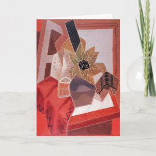 Blume am Tisch von Juan Gris, Vintager Kubismus Karte