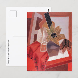 Blume am Tisch von Juan Gris, Vintager Kubismus Postkarte