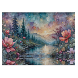 Blume am Wasser Schneidebrett