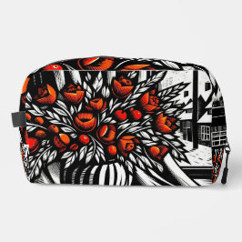 Blume am Winterfenster Waschbeutel