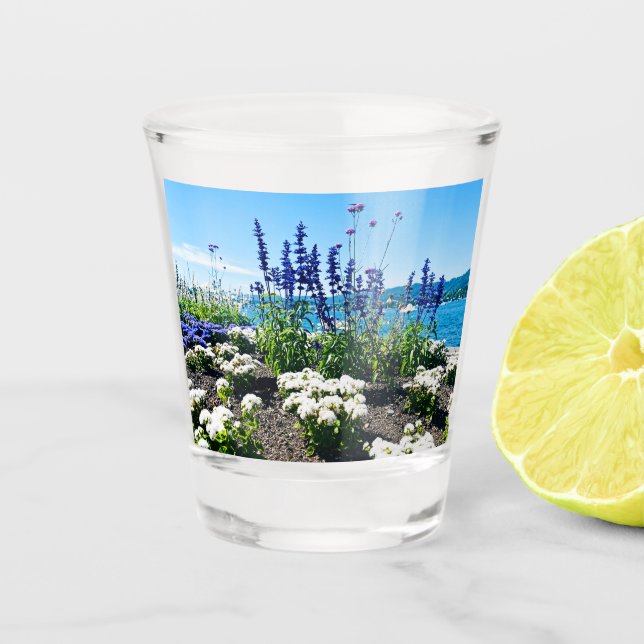 Blume am Zürichsee Schnapsglas (Vorderseite)