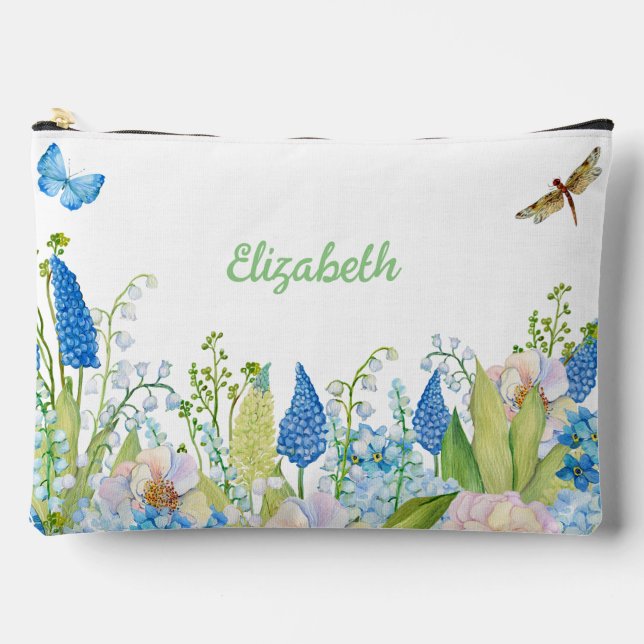 Blume an den Küstenstreifen für Frauen Zubehörtasche (Vorderseite)