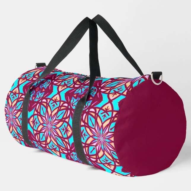 Blume Anchor Mandala Pattern Duffle Bag (Linke Ecke)