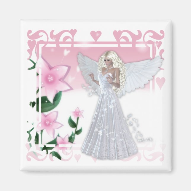 Blume Angel Design Magnet (Vorne)