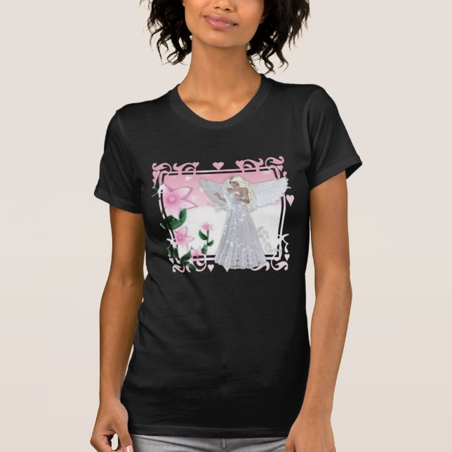 Blume Angel Design T-Shirt (Vorderseite)