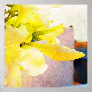 *~* Blume AP10 Blume Gelbes Pfirsichfarben Poster