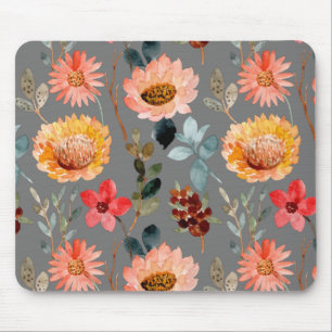Blume Aquarell Farbenfrohe Natur Niedlich Mousepad