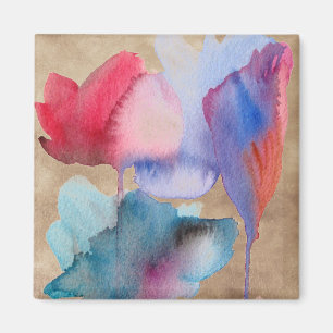 Blume Aquarell Moderne Blumenarchitektur Magnet