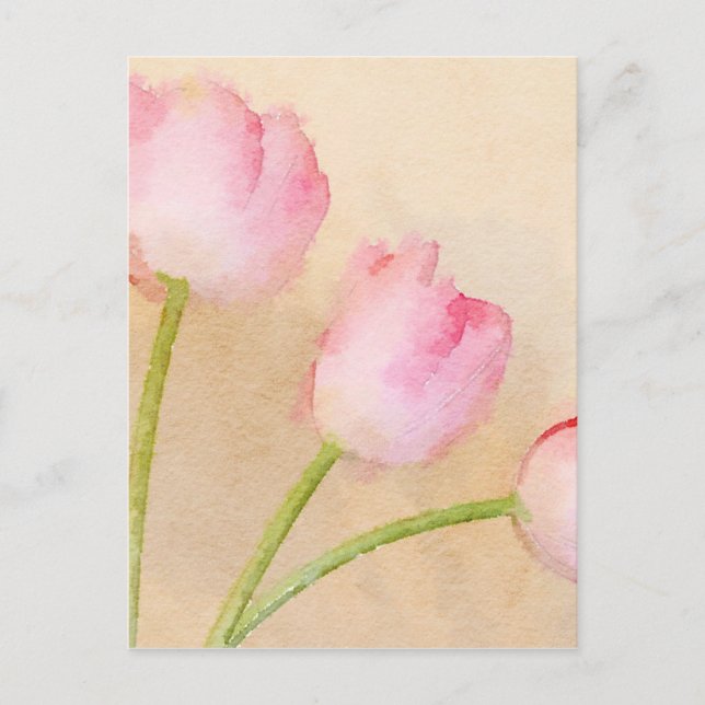 Blume Aquarell Postkarte (Vorderseite)