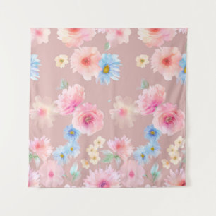 Blume Aquarellbild. Wassercolo Big Set Wandteppich