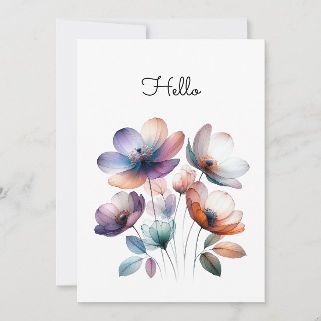 Blume Aquarellbilder individuell anpassbar (Vorderseite)