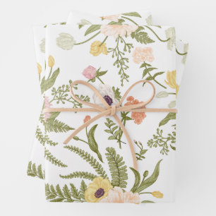 Blume Aquarellgarten Schöne Natur Geschenkpapier Set