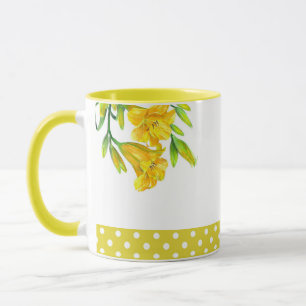 Blume Aquarellgelbe Lilien Tasse