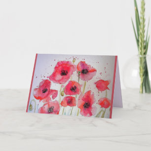 Blume Aquarellmalerkarte Karte
