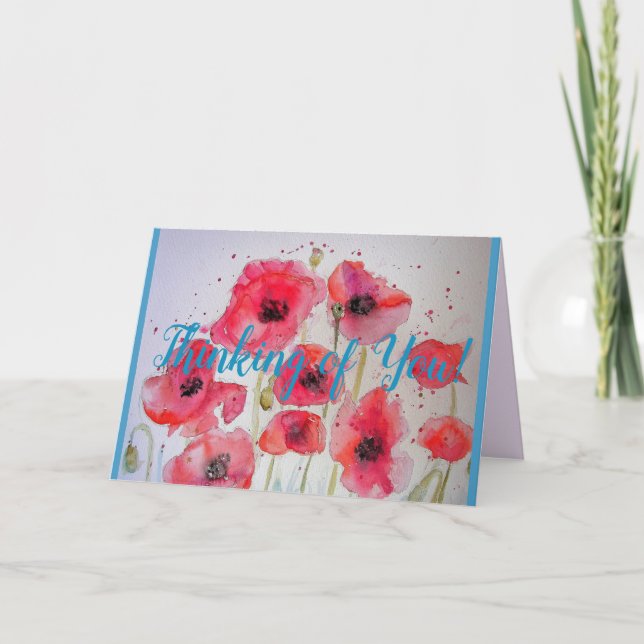 Blume  Aquarellmalerkarte Karte (Vorderseite)