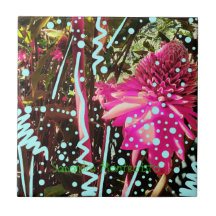 Blume Aquarium Keramik Tile