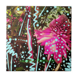 Blume Aquarium Keramik Tile Fliese