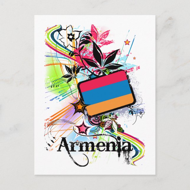 Blume Armenien Postkarte (Vorderseite)
