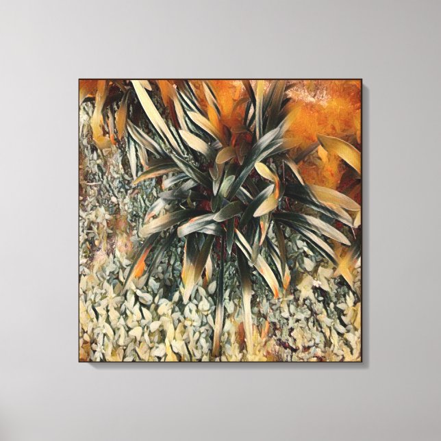Blume Art Brown Trimming Leinwanddruck (Vorderseite)