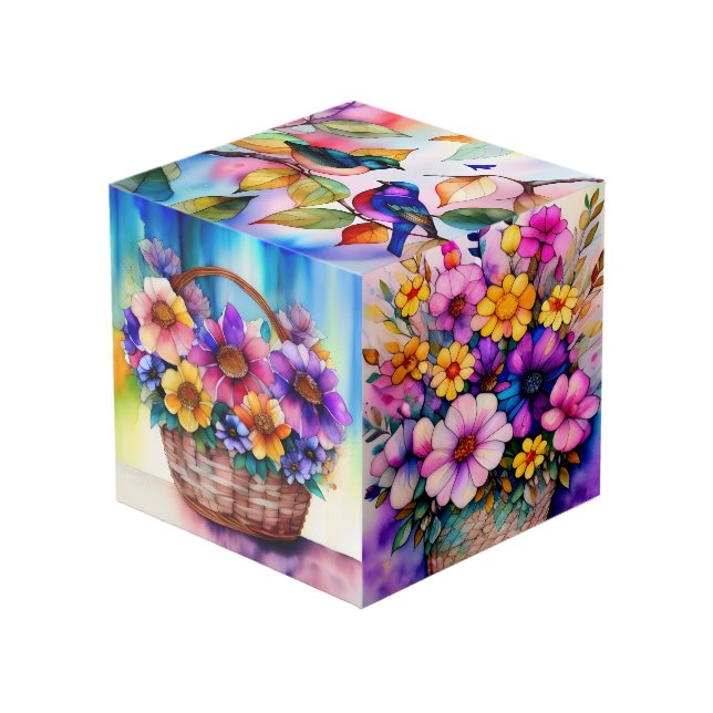 Blume Art Cube Würfel (Vorderseite Schrägansicht)