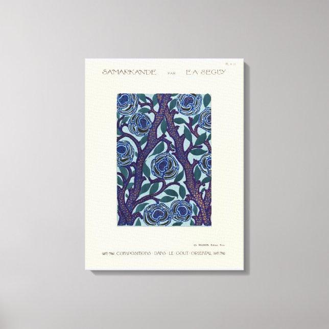 Blume Art Deco Leinwanddruck (Vorderseite)