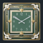 Blume Art Deco Quadratische Wanduhr<br><div class="desc">Großartiges Uhrendesign. Du wirst es wie andere Liebe bekommen. Sie können dieses Design auch für andere Produkte verwenden, die Sie mögen, oder Ihren Text anpassen und hinzufügen. Folgen Sie mir für mehr. Vielen Dank. Ich wünsche Ihnen einen schönen Tag.</div>