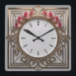 Blume Art Deco Quadratische Wanduhr<br><div class="desc">Großartiges Uhrendesign. Du wirst es wie andere Liebe bekommen. Sie können dieses Design auch für andere Produkte verwenden,  die Sie mögen,  oder Ihren Text anpassen und hinzufügen. Folgen Sie mir für mehr. Vielen Dank. Ich wünsche Ihnen einen schönen Tag.</div>