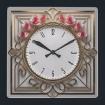Blume Art Deco Quadratische Wanduhr<br><div class="desc">Großartiges Uhrendesign. Du wirst es wie andere Liebe bekommen. Sie können dieses Design auch für andere Produkte verwenden,  die Sie mögen,  oder Ihren Text anpassen und hinzufügen. Folgen Sie mir für mehr. Vielen Dank. Ich wünsche Ihnen einen schönen Tag.</div>