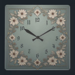 Blume Art Deco Quadratische Wanduhr<br><div class="desc">Großartiges Uhrendesign. Du wirst es wie andere Liebe bekommen. Sie können dieses Design auch für andere Produkte verwenden,  die Sie mögen,  oder Ihren Text anpassen und hinzufügen. Folgen Sie mir für mehr. Vielen Dank. Ich wünsche Ihnen einen schönen Tag.</div>