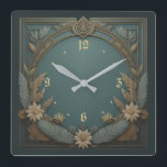 Blume Art Deco Quadratische Wanduhr<br><div class="desc">Großartiges Uhrendesign. Du wirst es wie andere Liebe bekommen. Sie können dieses Design auch für andere Produkte verwenden,  die Sie mögen,  oder Ihren Text anpassen und hinzufügen. Folgen Sie mir für mehr. Vielen Dank. Ich wünsche Ihnen einen schönen Tag.</div>