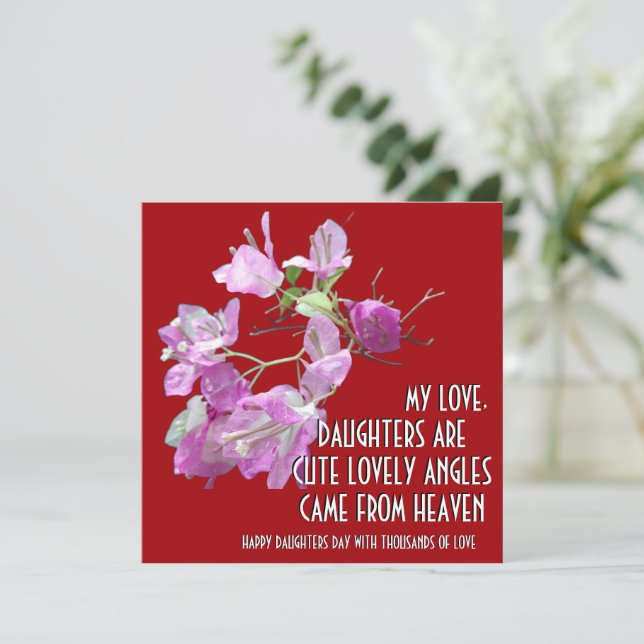 BLUME ART GIFT FÜR DEN TOCHTERTAG (Stehend Vorderseite)