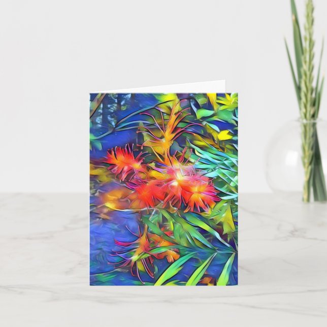 Blume Art Native Bottle Brush Karte (Vorderseite)