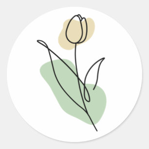 Blume Art Runder Aufkleber