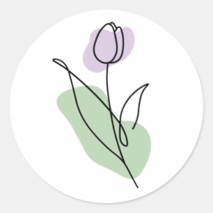 Blume Art Runder Aufkleber
