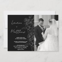 Blume Art Wedding Einladungen mit Foto