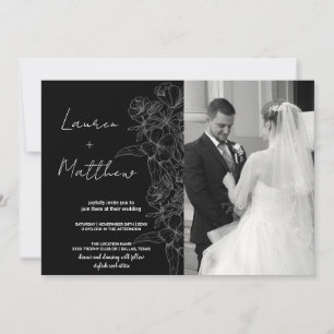 Blume Art Wedding Einladungen mit Foto